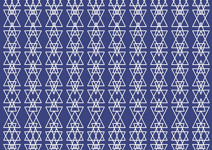 Geometric Stripe, Blue - Roller Blind - Image 6